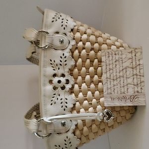 White straw purse by Brighton